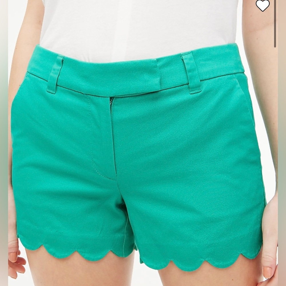 J Crew Scalloped Shorts (Green)